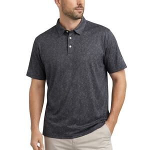 PGA Tour Pro Series Men’s Large Golf Polo Black UPF 40+ Dri-Fit